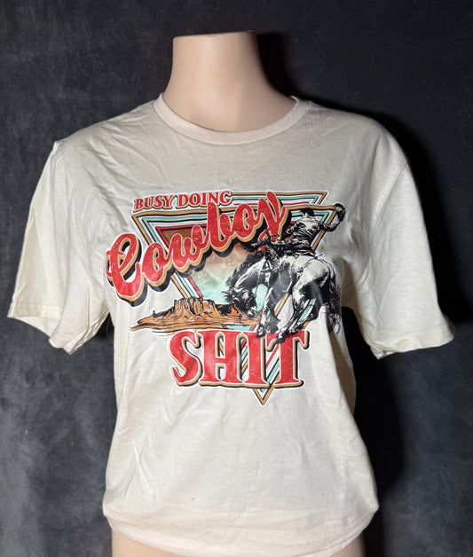 Busy Doing Cowboy Shit Graphic T-shirt