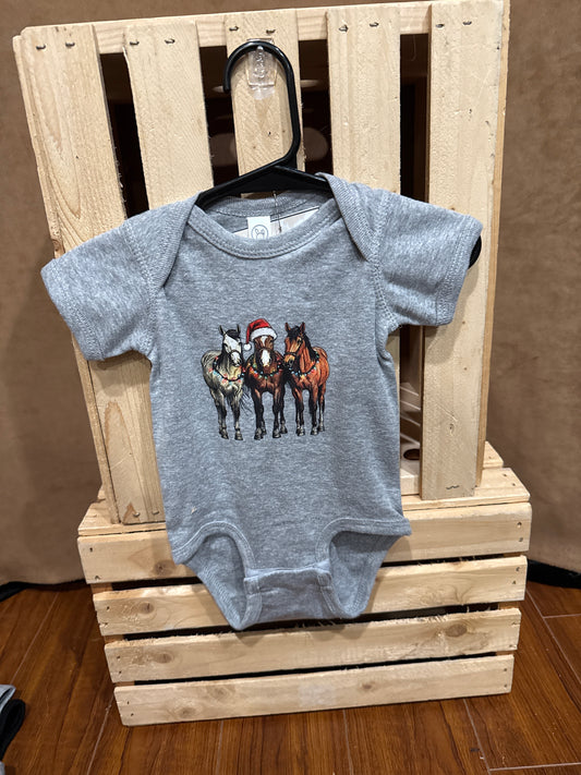 Christmas Horses Onesie