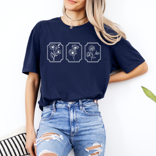 Framed Wildflowers Graphic T-shirt (Made to Order)