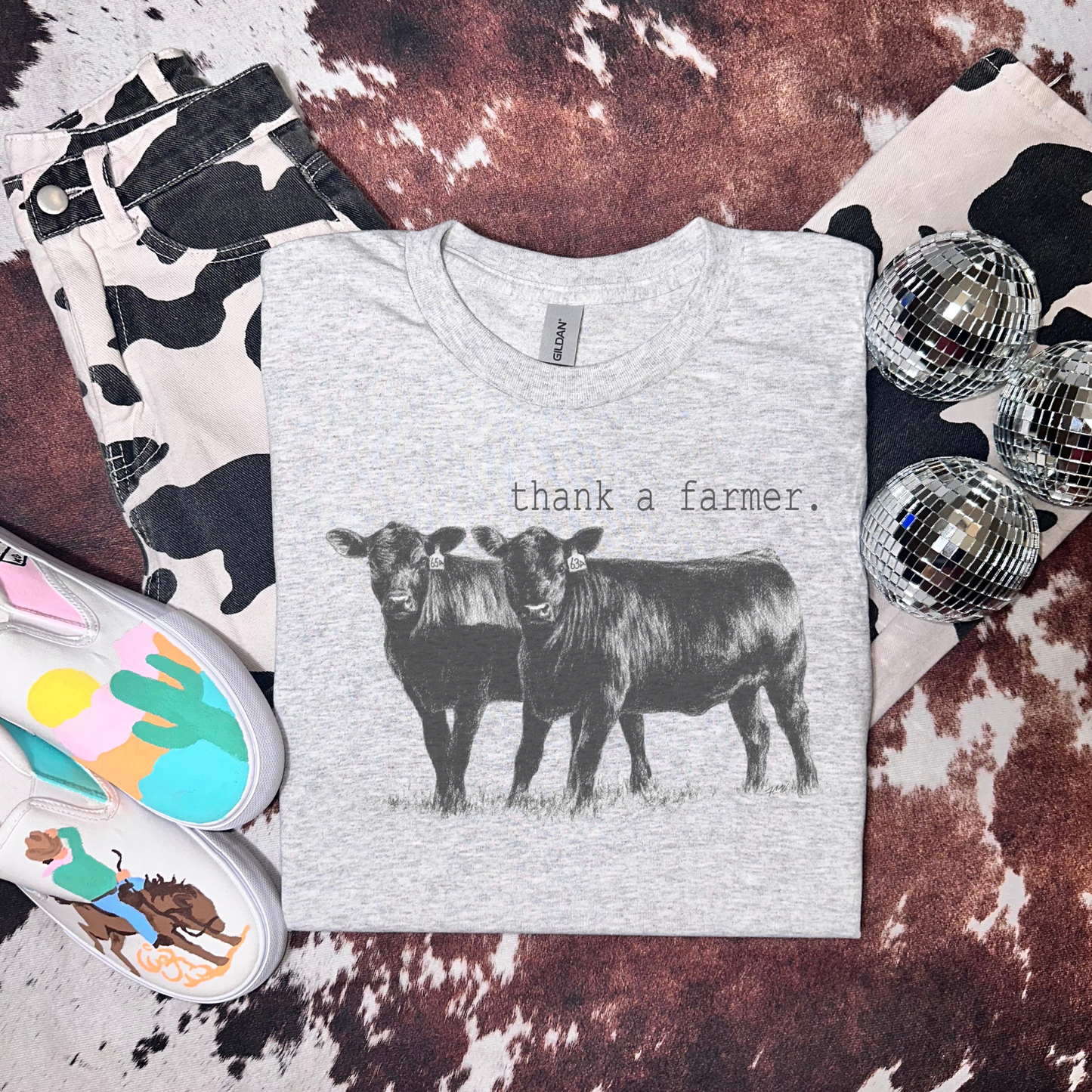 Thank a Farmer Retro T-shirt