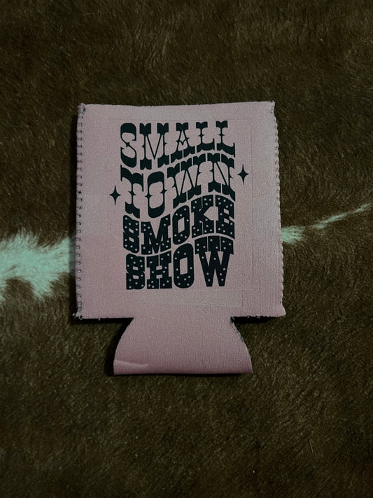 Small Town Smoke Show Light Pink Koozie