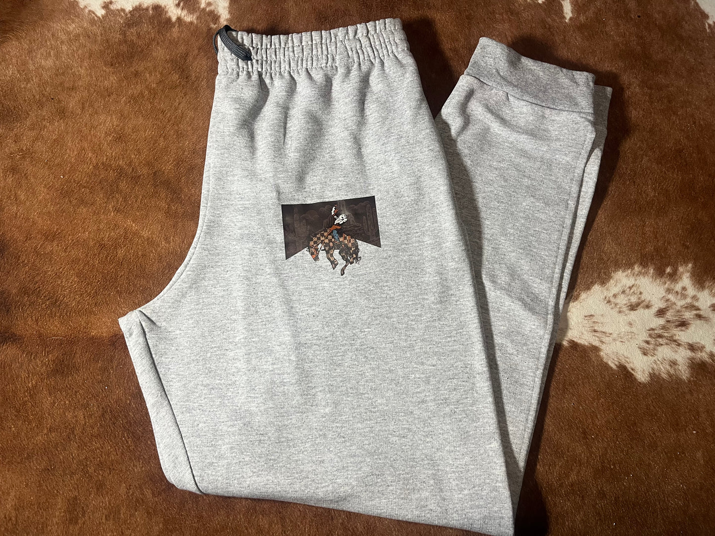 Vintage Geometric Bucking Horse Sweatpants