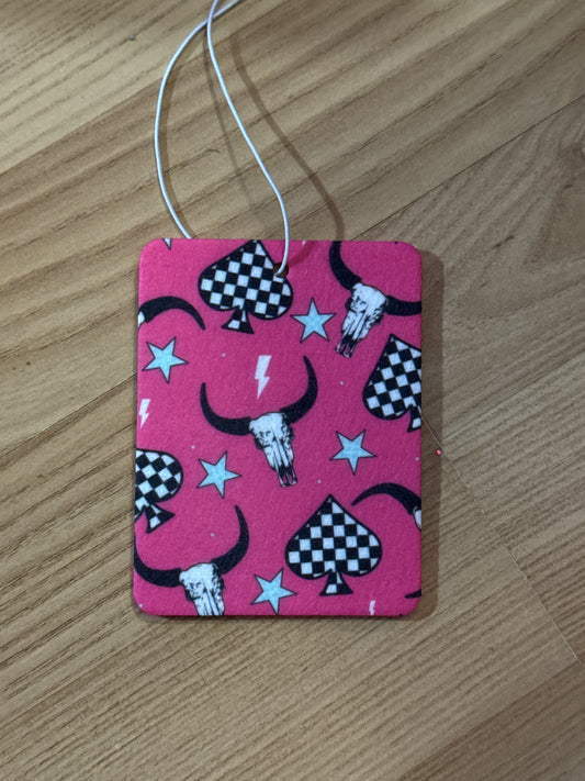 Bull Skulls and Spades Car Freshener