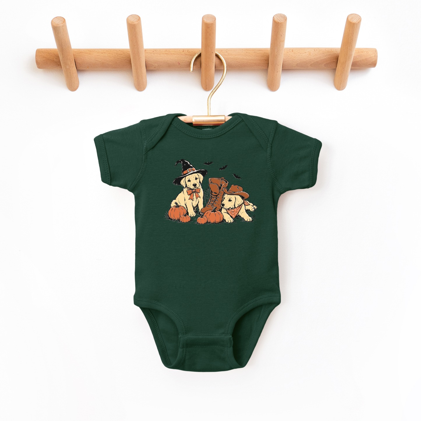 Little Howl-O-Ween Pups Baby Onesie