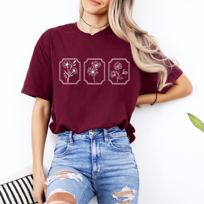 Framed Wildflowers Graphic T-shirt