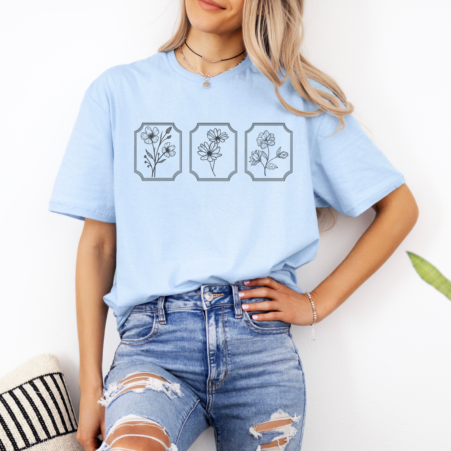 Framed Wildflowers Graphic T-shirt