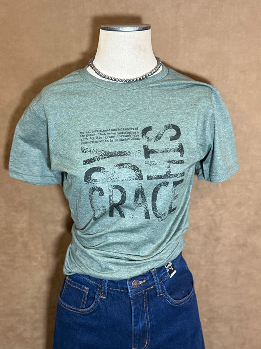 By His Grace Retro T-shirt