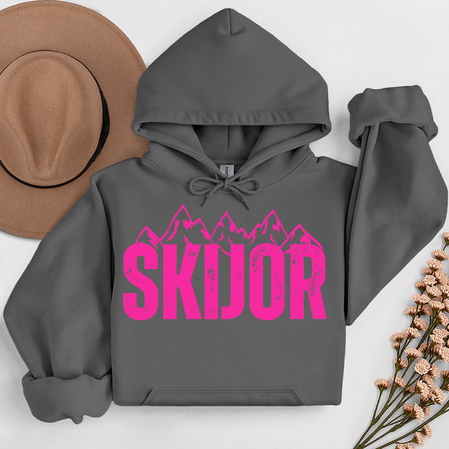 Skijor Hoodie (Pink Logo)