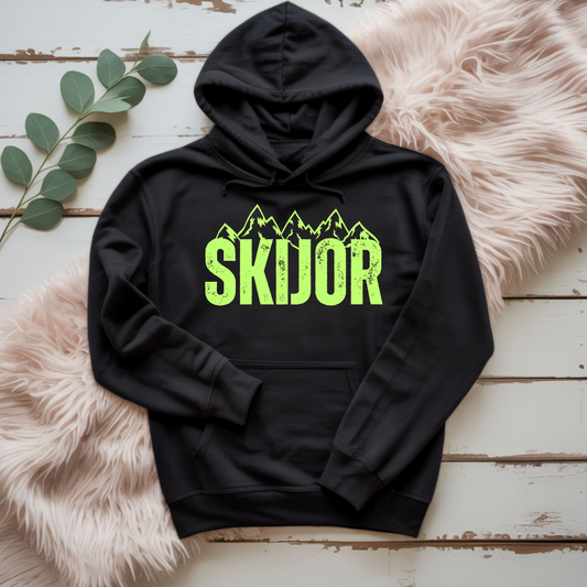 Skijor Hoodie (Neon Green Logo)