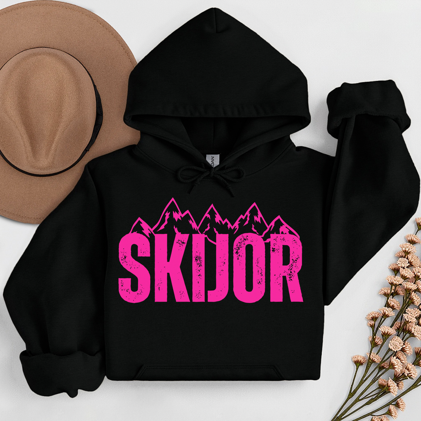 Skijor Hoodie (Pink Logo)