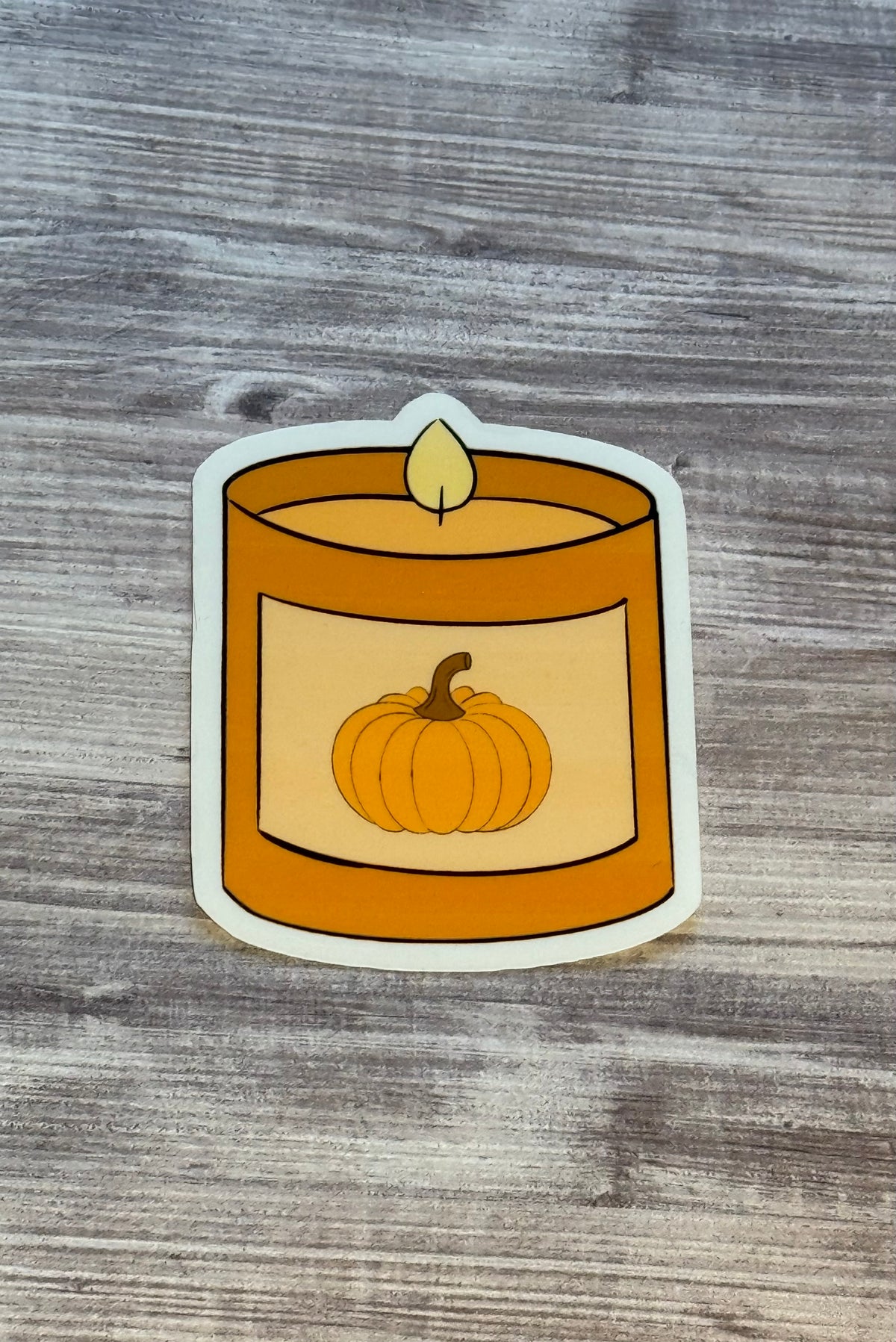 Hand Drawn Pumpkin Candle Sticker