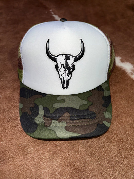 Bull Skull Trucker Cap