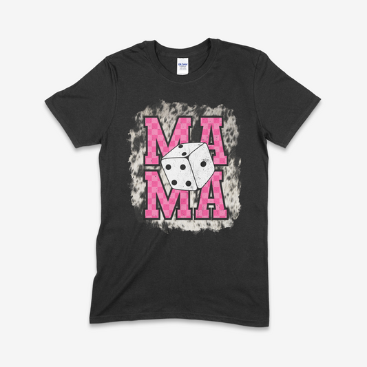 Cowhide and Dice Mama T-shirt (Made to Order)