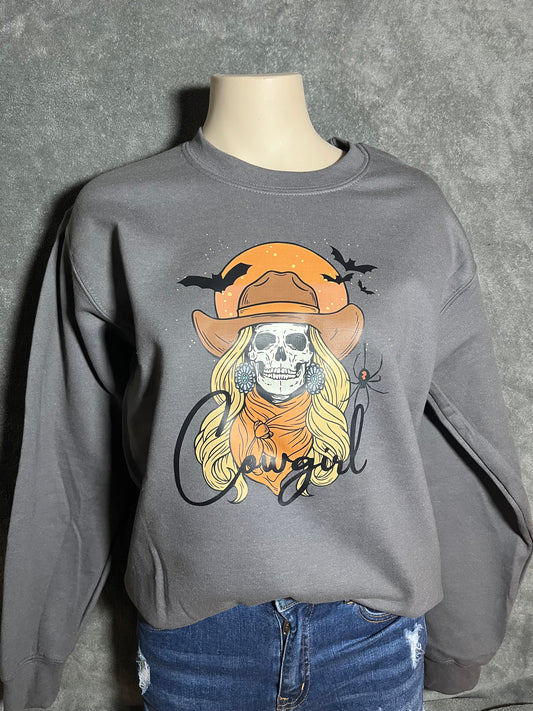 Skeleton Cowgirl Crewneck