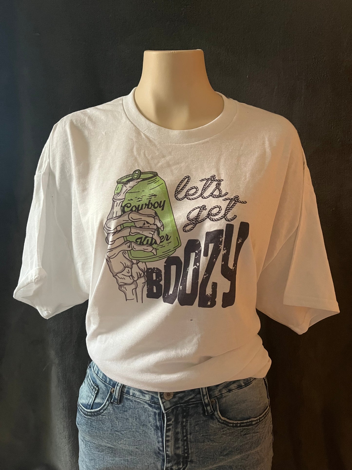 Let’s Get Boozy Sketon Graphic T-shirt (Made to Order)