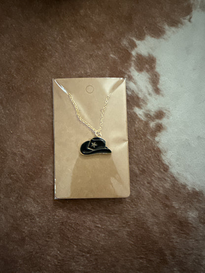 Coloured Cowboy Hat Necklace