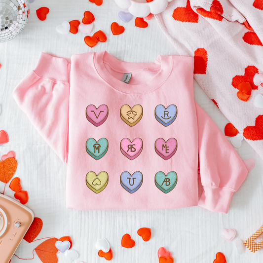 Candy Hearts Crewneck