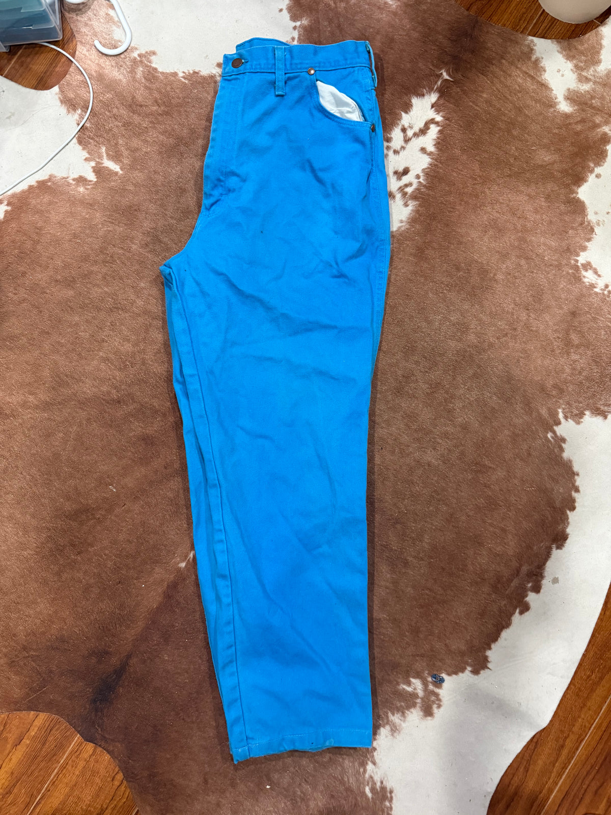 Wrangler Made in USA Bright Blue Western Jeans