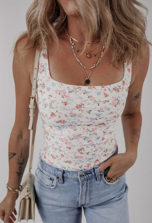 Floral Tank Bodysuit