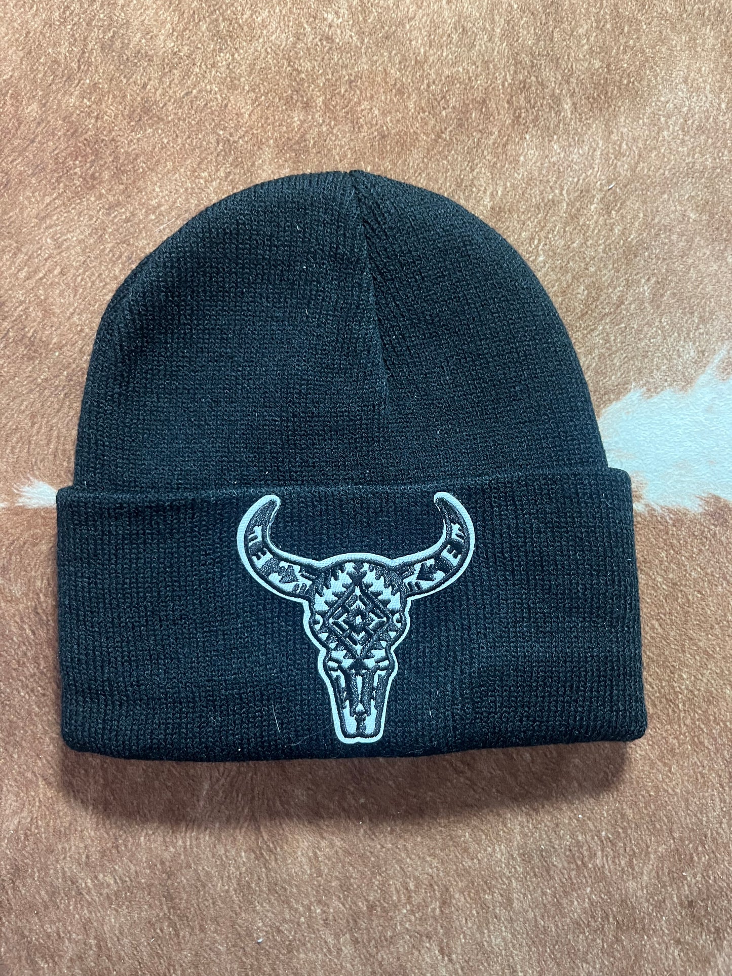 Aztec Bull Skull Toque