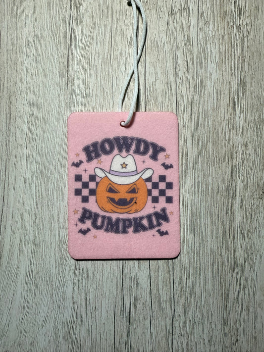 Howdy Pumpkin Car Freshener
