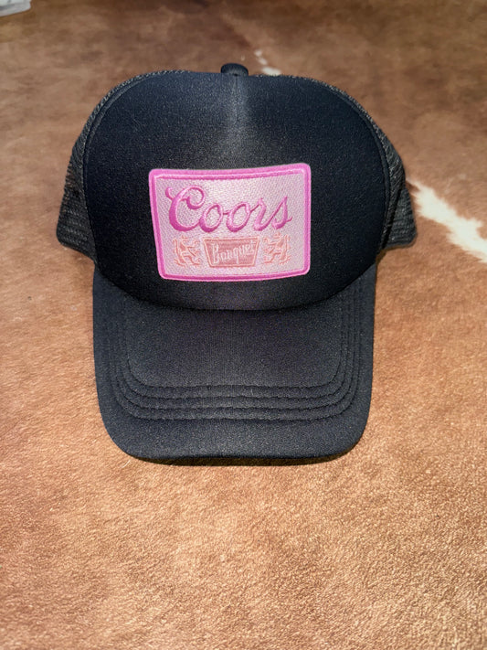 Pink Coors Banquet Trucker Cap
