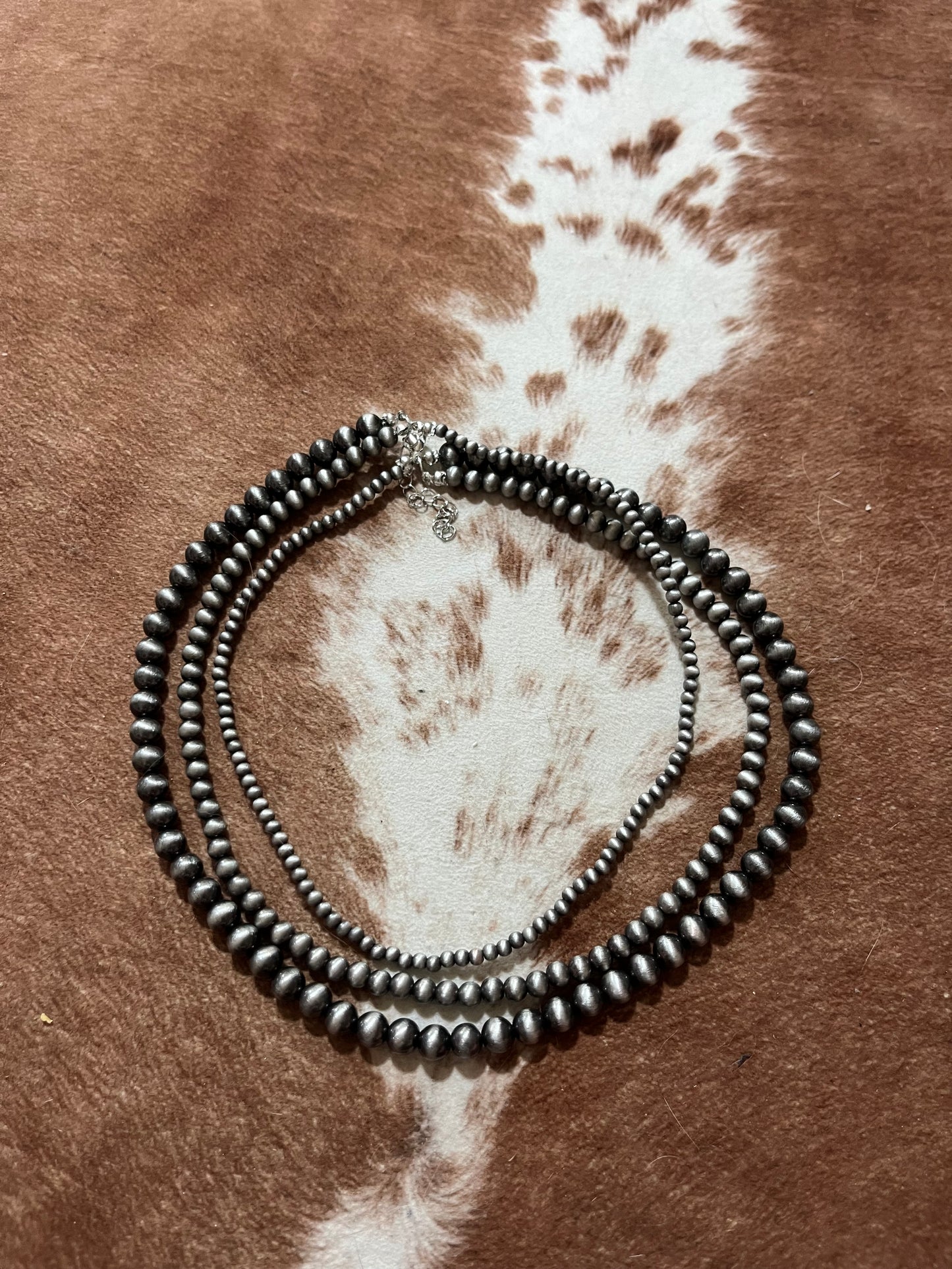 Multi-Layer Faux Navajo Pearls Necklace