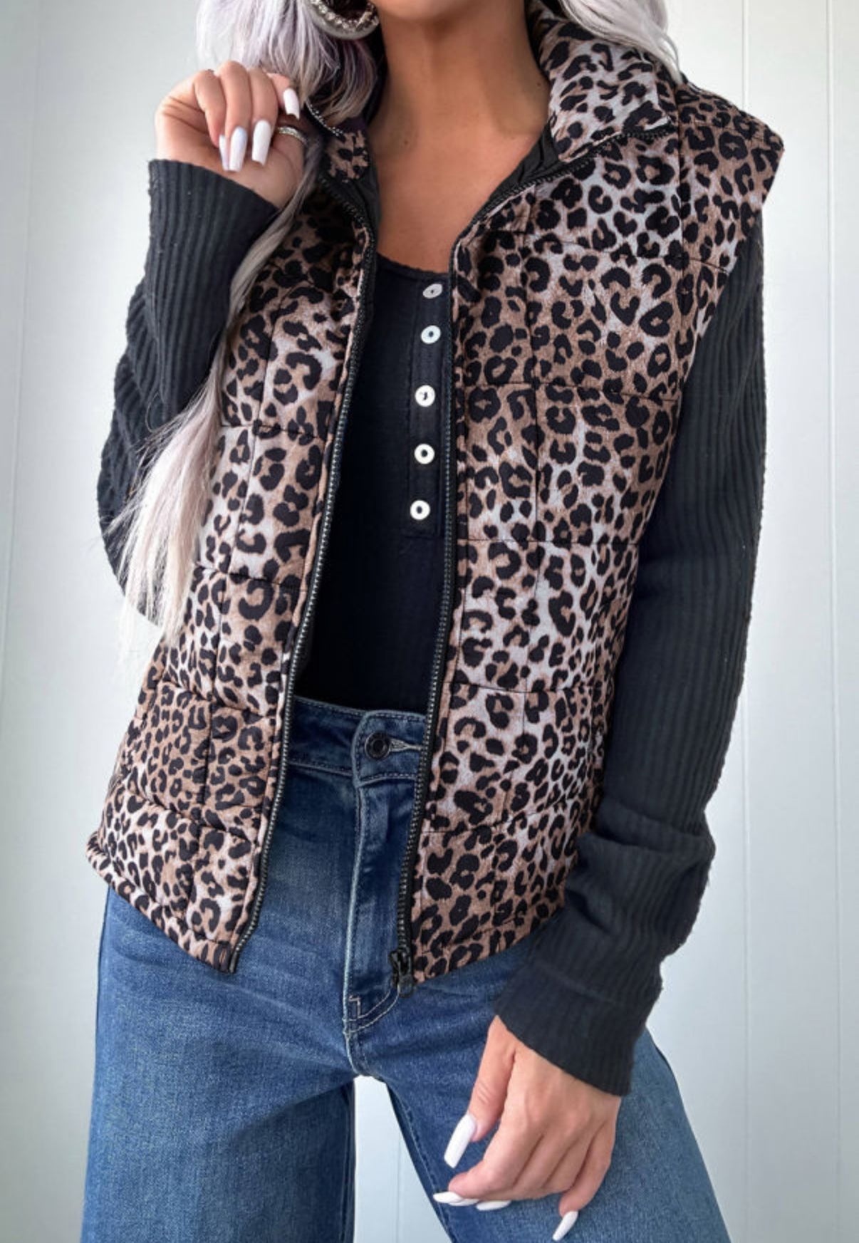 Cheetah Print Vest
