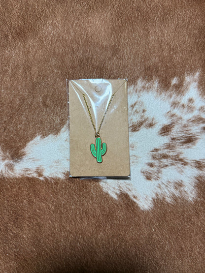 Coloured Cactus Necklace