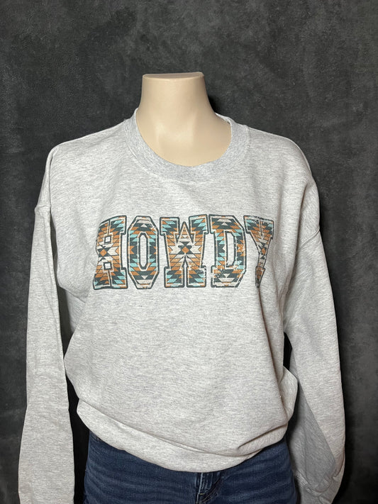 Howdy Aztec Print Crewneck (Made to Order)