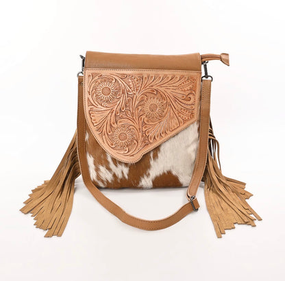 The Prairie Rose Cowhide Fringe Bag