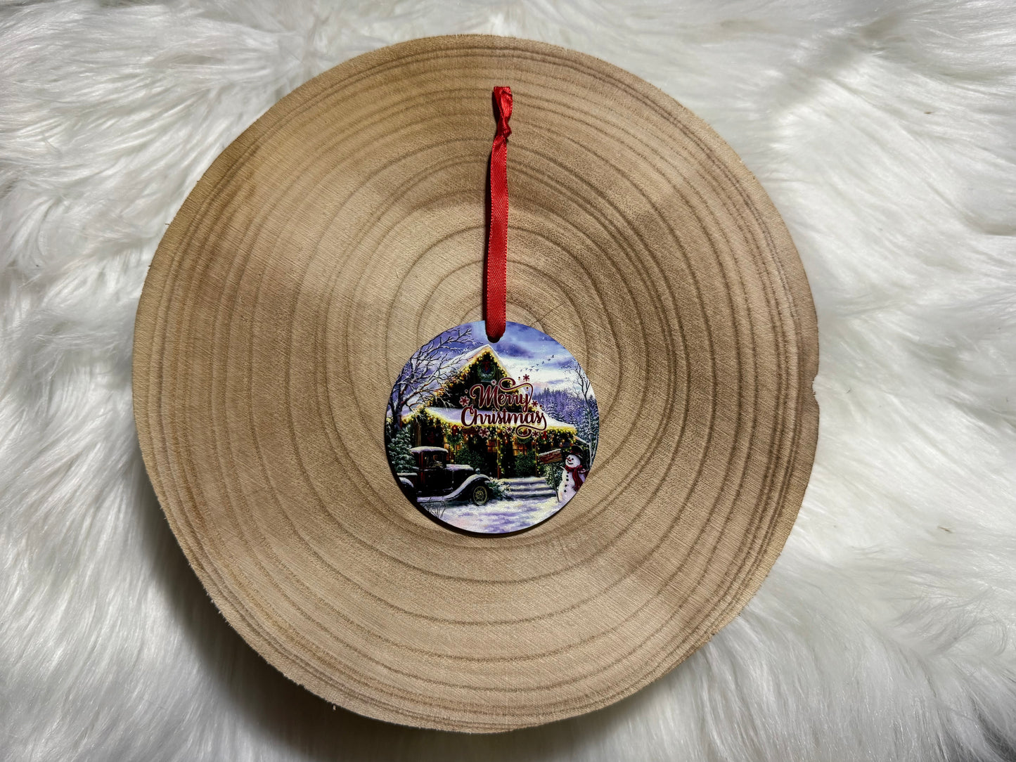 Old Truck Merry Christmas Ornament