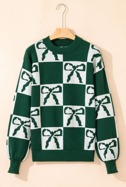 Green Bow Sweater