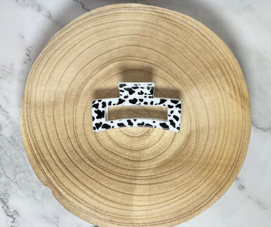 Cow Print Claw Clip
