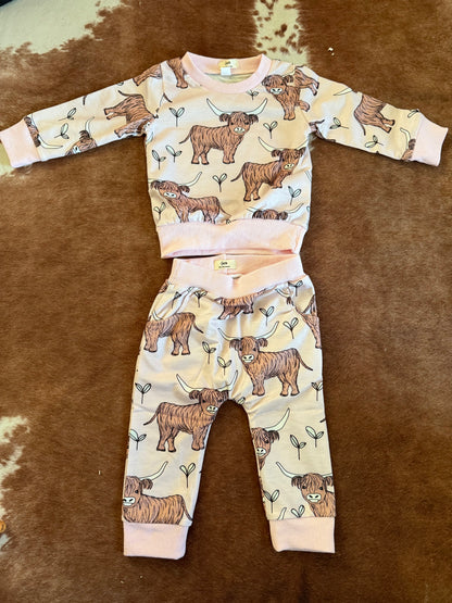 Highland Cow Baby 2 Piece Set