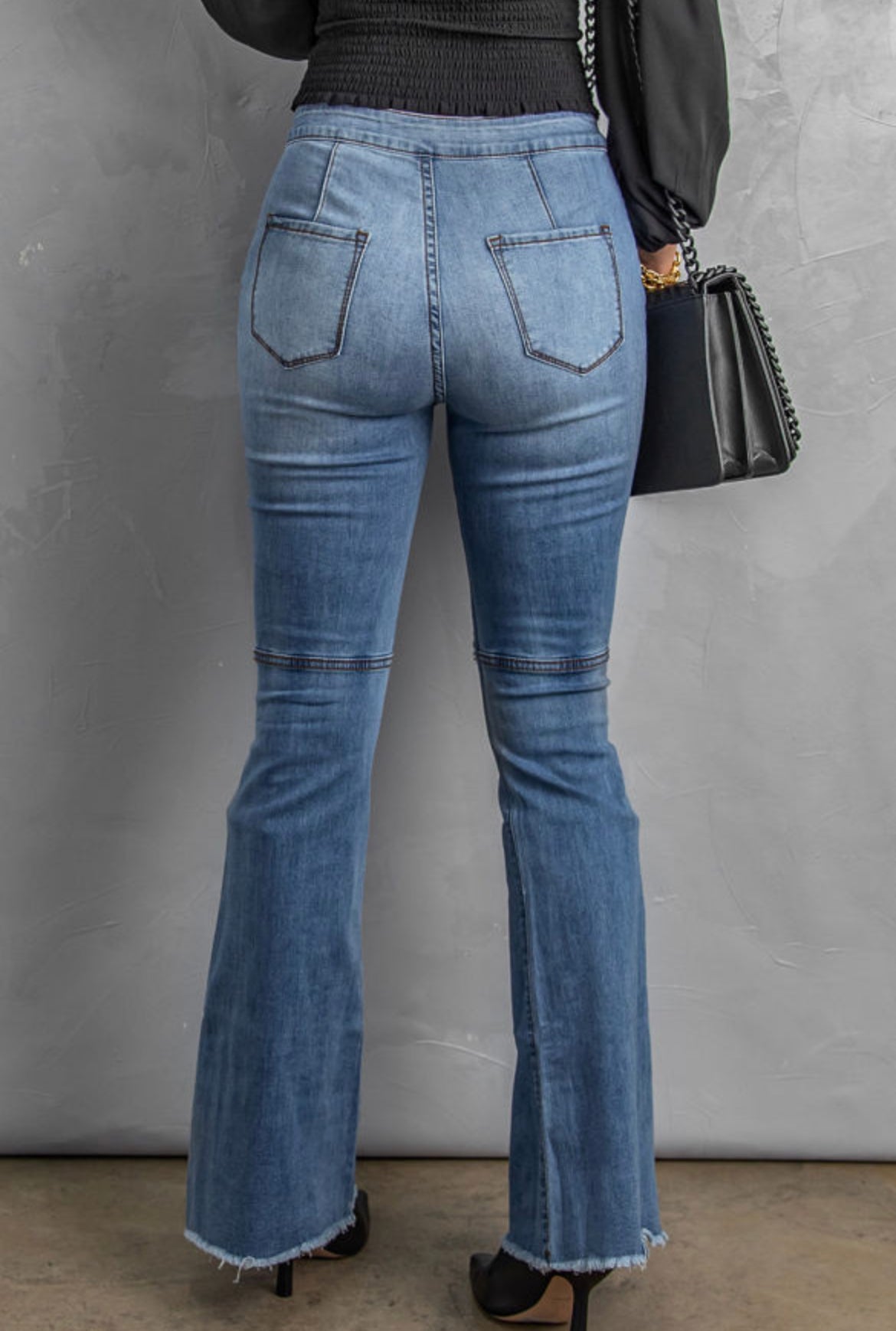 Beth-Anne Ripped Flare Jeans