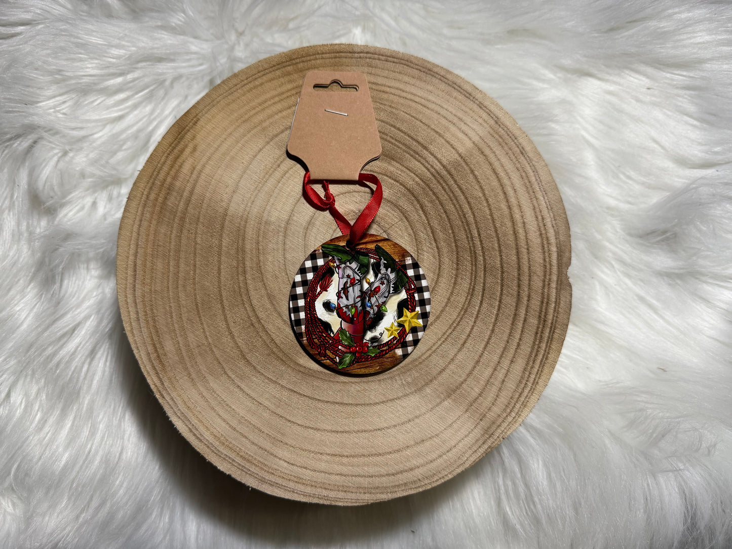 Christmas Cowboy Boots Ornament