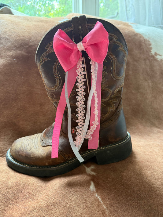 Pretty in Pink Boot Bows