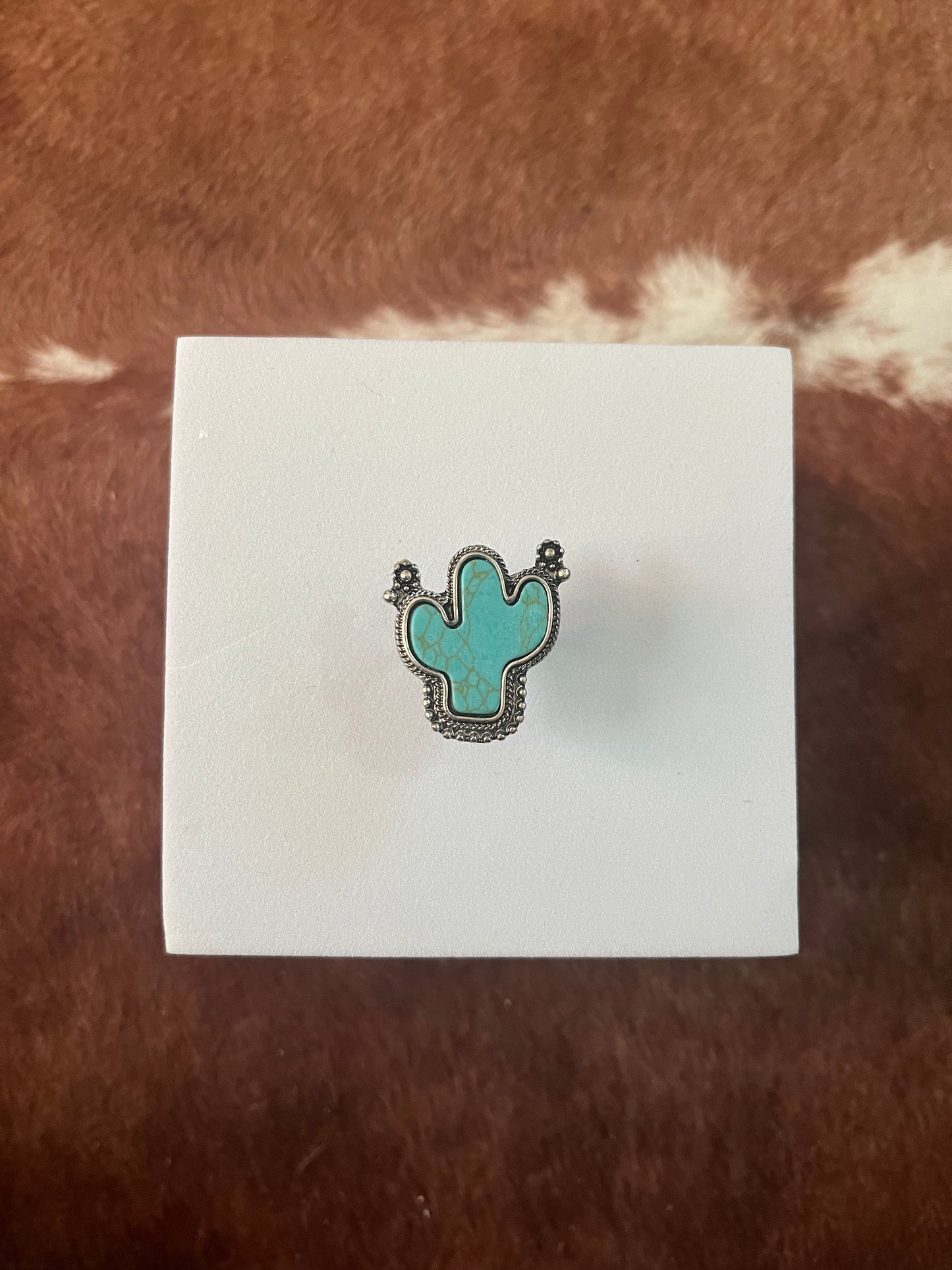 Turquoise Cactus Ring