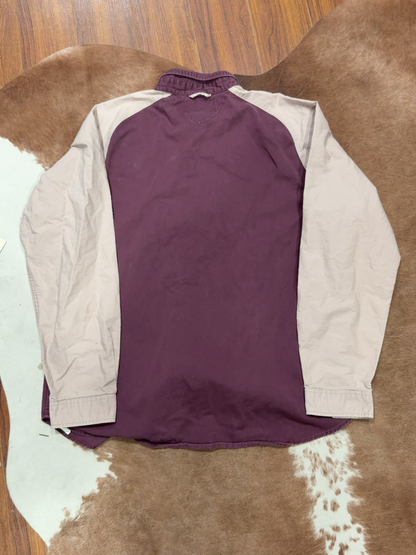 Rough Stock Plum Colourblock Button-Up Shirt