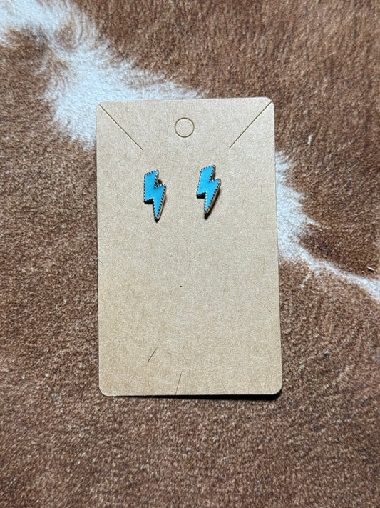 Blue Lightning Earring