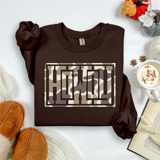Camouflage Howdy Crewneck