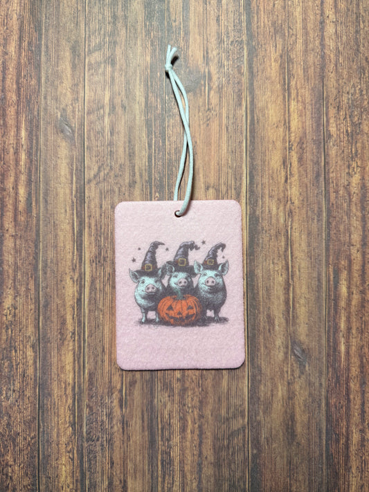 Halloween Pigs Car Freshener