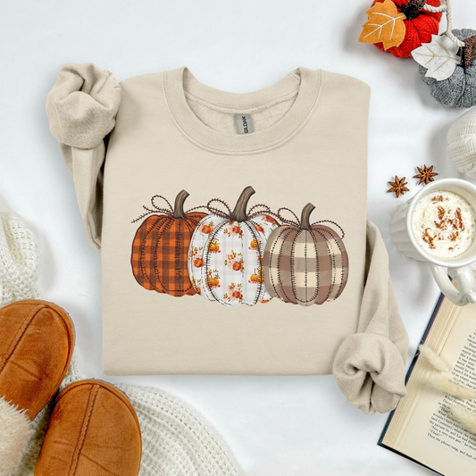Patchwork Pumpkins Crewneck
