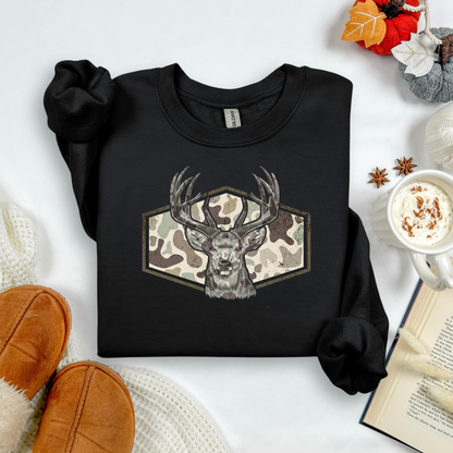 Camouflage Deer Crewneck