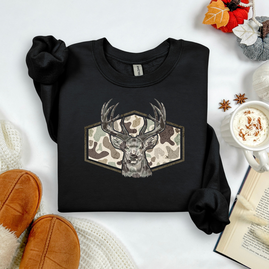 Camouflage Deer Crewneck