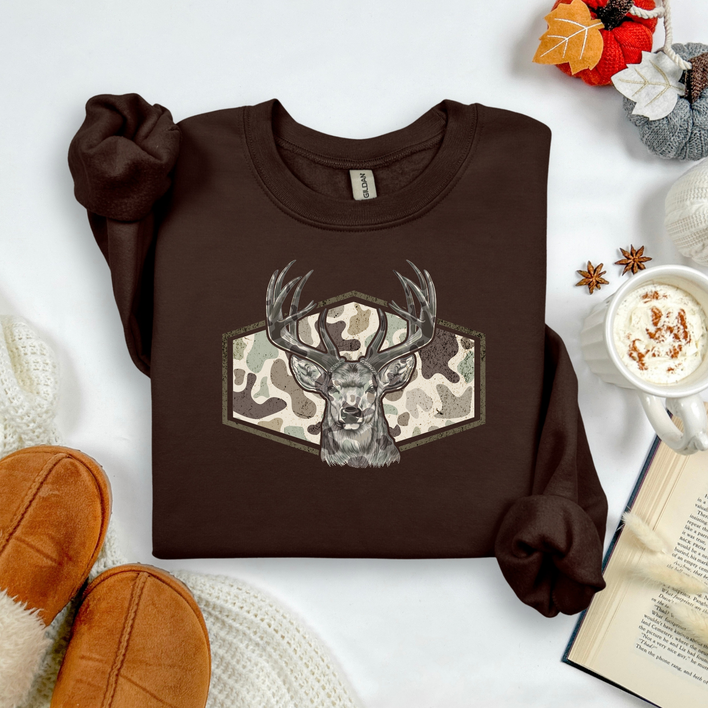 Camouflage Deer Crewneck