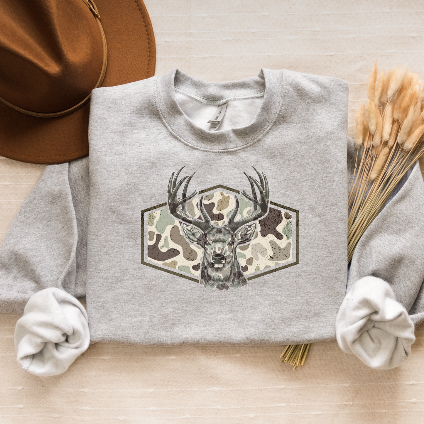 Camouflage Deer Crewneck