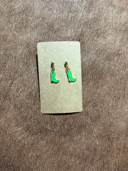 Cowboy Boot Dangle Earrings