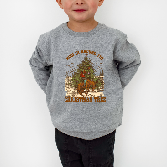 Rockin ’ Around the Christmas Tree Toddler and Youth Crewneck
